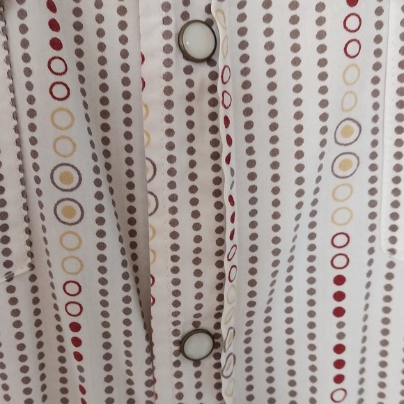 Fossil Vintage Men's Circle Pattern Western Inspired Long Sleeved Shirt … - Picture 10 of 12